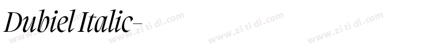 Dubiel Italic字体转换